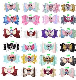 24 estilo LOLS Urprise Girls Baby Sequin Glitter Clips Bow Clips Girls Bownot Barette Boutique Boutique Bows Children ACCE1909766