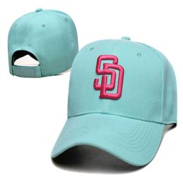 24 Styles Padreses- SD Lettre Baseball Caps Printemps Casual Mode Casquette Os Coton Chapeau pour Hommes Femmes Vêtements En Gros Snapbac 174