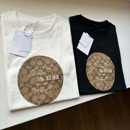 24 Summer Koujia Classic Label Gedrukt Round Neck Short Sleeve T-Shirt Casual Loose 040223