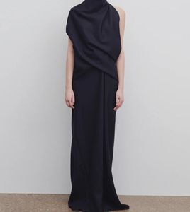 Robe sans manches à 24 rangées pour femmes, Design Sense, petite et petite robe trapèze Oblique, printemps/été 2023