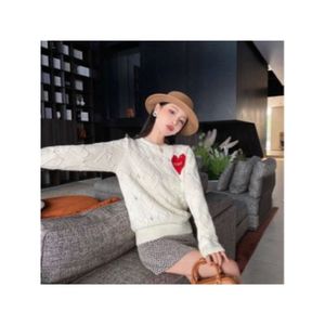 24 Damestrui Vroege herfst Nieuwe liefde 3D-jacquard gebreide top Eenvoudige en veelzijdige trui Sweetheart Afslanken