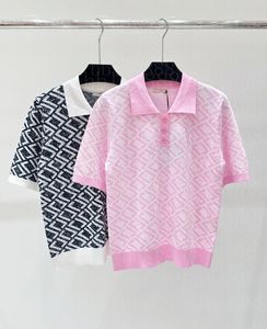 24 Dames T-shirt Rapel Dubbele bloem Volledige print Gebreide korte mouwen T-shirt Retro Simple 409