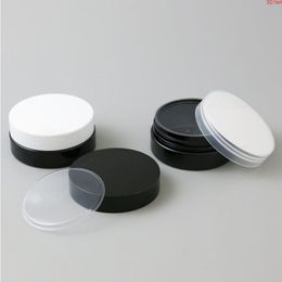 24 x 50g Reizen Lege Zwarte Huisdier Huidverzorging Zalfpotje Met Plastic Deksels met Inzet 5/3oz Cosmetische Containergood Bfhuv