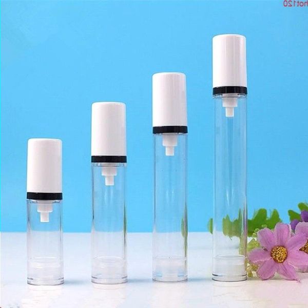 24 x 5 ml 10 ml 12 ml 15 ml Bouteille de parfum sans air sous vide transparente portable avec bouteille transparente rechargeable Black Srpayer