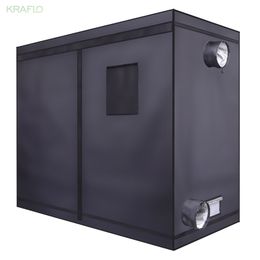 Invernadero grande de 240x120x200cm para uso doméstico, tienda de cultivo de plantas hidropónicas desmontable con ventana, sala de cultivo personalizada de fábrica Kraflo