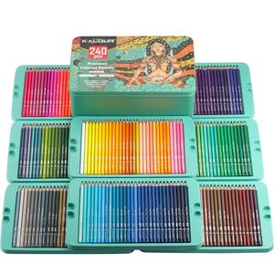 240 colores Colores de aceite lápiz profesional pintado a mano de madera suave color lápiz escuela dibujar dibujos de arte suministros de arte para principiantes