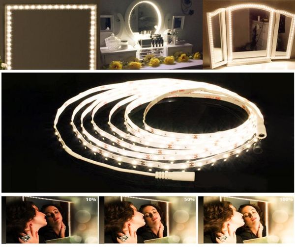 240 LEDS COSMETIC MIRROR Vanity Lights Flexible Makeup Strip Light Kit Cosmetic Lights For Bedroom Decoration with Dimmer Switch1802326