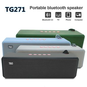 2400mAh TG271 Bluetooth en haut-parleur portable en haut-parleurs de fil Portable haut-parleur étanche de la colonne de basse extérieure boîte USB TF FM