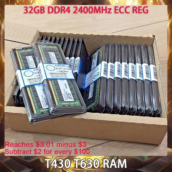 2400MHz ECC REG RAM para la memoria del servidor T430 T630 funciona perfectamente envío rápido de alta calidad