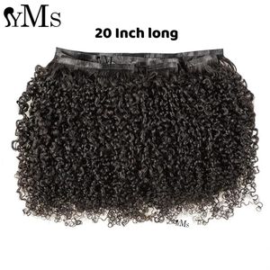 240G14PCS NEADLIJN RAW Birmese kinky Curly Clip Ins Human Hair Yms Volledig hoofd 4A4B Invisible PU in inslag 240401