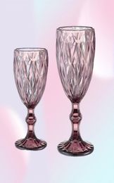 240 ml 300 ml 4colors Europese stijl reliëf glas in lood wijnlamp Dikke bekers5915864