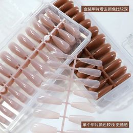 240 pcs nep kort puntige kist valse nagel tips stiletto valse nagels volledige deksel pure snoepkleur ballerina's druk op nagel