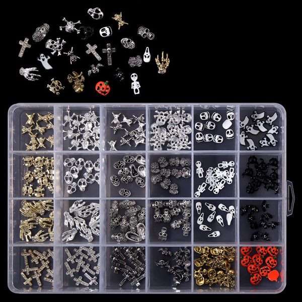 240pcs Nail Christmas Charms Rhinestones de uñas 3d Santa Claus Arte de uñas Aleado Diamante Luxury Pascua Nail Jewerly For Girls Nail Art Diy Crafts Decoración