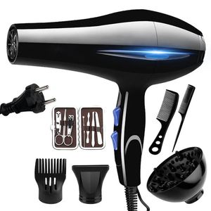 240 V Hair Dryer Professional 2200W 5 Gear Strong Power Blow Séchure à coiffure Brosse pour coiffure Barber Salon Tools Fan de sèche-linge 240411