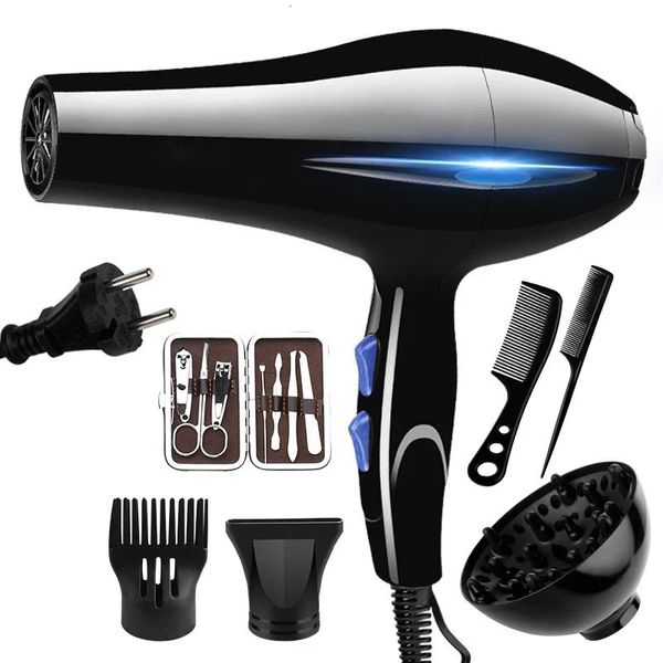 Sèche-cheveux professionnel 240V, 2200W, 5 vitesses, forte puissance, brosse pour sèche-cheveux, outils de Salon de coiffure, ventilateur de sèche-cheveux 231220