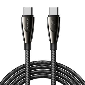 240W snellaad gegevenskabel Type-C tot Type-C 1.2m Anti-oxidatie Zinklegering Gevlochten Nylon-kabels voor smartphone