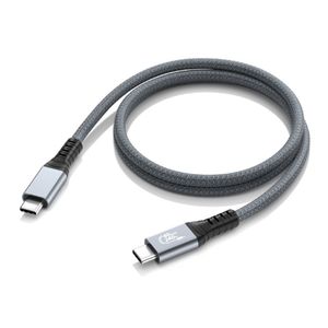 Cable USB C de carga rápida de 240W Cable de carga USB4 tipo C Transferencia de datos de 40Gbps 8K60Hz para Thunderbolt 3/4 iPhone 15 Pro Max SSD Power Bank 2M