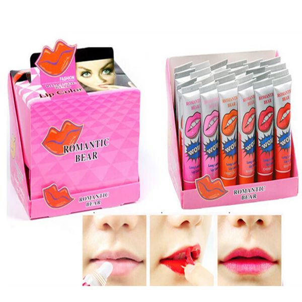 24126pcs Lips à lèvres mate maquillaje Peel Off Lip Stick Labiales longue durée de la lèvre Batom Liquido Tatoo maquillage 240508