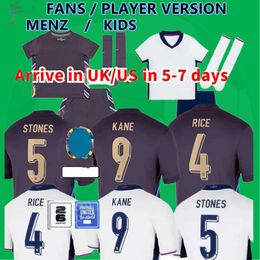 2425 BELLINGHAM domicile maillots de football RICE SAKA FODEN RASHFORD STERLING STONES GREALISH KANE hommes enfants fans joueur kit de chemise de football