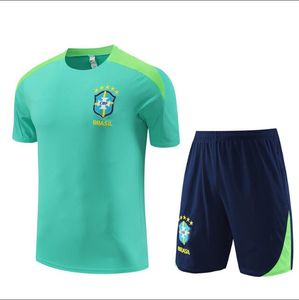 2425 Brazilië Korte Mouw Tracksuit Sportswear Men Trainingspak voetbal Jersey Kit Uniform Chandal G.JESUS COUTINHO BRASIL Mouwloos Vest volwassen voetbal sets 825