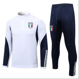 2425 CHIESA ITALIE Survêtements de football Vestes de survetement Entraînement Calcio ItaliaFootball RASPADORI VERRATTI BARELLA DONNARUMMA LORENZO POLITANO ZANIOLO MIRETTI