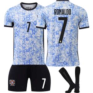 2425 Cup Portugal weg kit maat 7 c ronaldo jersey maat 8 b fee Childrens voetbalshirt versie