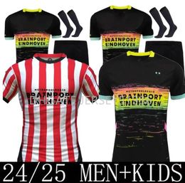 2425 Eindhoven Jerseys de fútbol 2024 Peligro Fabio Sia Psvs Men It Football Shirts Set Top Lang 7 Dest 8 de Jong 9 Tillman 10 Bakayoko 11 Pepi 14