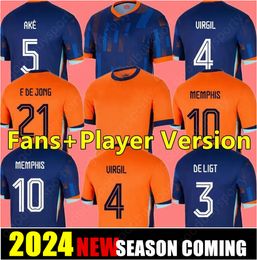 2425 Jong Virgil Memphis Soccer Jerseys Ake de Ligt Xavi Dumfries Bergvijn Shirt 2024 Klaassen Blind de Ligt Kids Kit voetbalshirt