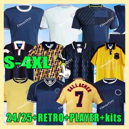 2425 Scotlands Football Shirt 2024 Euro Cup Cup Scottish National Team Soccer Jersey Kids Kit Ret Home Navy Blue Away White 150 ans Anniversaire Special Robertson Dykes