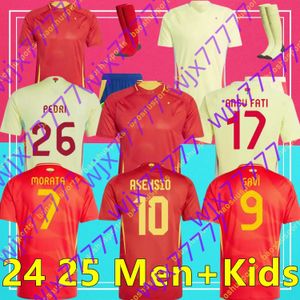 2425 EUROPECUPSPANISH JERSEY FOOTBALL MEUSSEY Équipe nationale uniforme Ferran Canales ANSU FATI KOKE ASNSIO ASLA PEDRI MORATA MORATA CHEMIS DE FOOTBALL MEN'S FOOTBOY