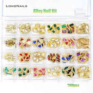 24510pcs Kit d'ongle en alliage LuxuryDesign Bijoux japonais CharmSrivetdasiy Bowknot Diamond 3D Decors Gems Acces 310mm 240509