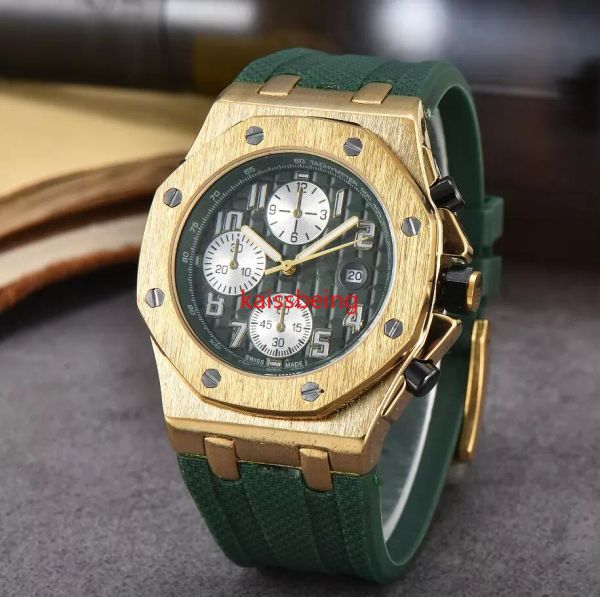 24A Top Luxury Men A P Reloj de diseño para hombre Relojes de cuarzo Relojes de goma de varios colores Relojes de pulsera de vidrio