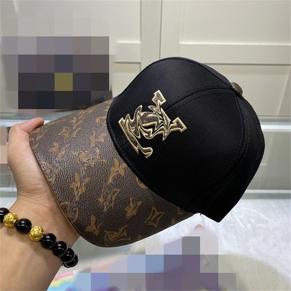 24aa Chapeau classique avec boîte sac à poussière noir marron bleu lettre blanc caractère toile avec hommes casquette de baseball mode femmes soleil seau chapeaux