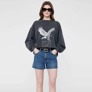 24AW Alto gewassen Balck Eagle Sweatshirts vrouwelijke ontwerper vintage nieuwe trui losse Harvey pullover hoodies