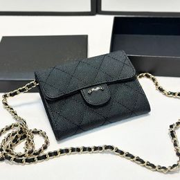 Badge en émail caviar en cuir de luxe de luxe portefeuille portefeuille diamant carton carte de carte porte-sac à main