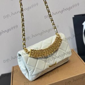 24c dames strass kalfsleer klassieke mini flap gewatteerde armband ketting kwast tassen ontwerper gouden riem crossbody handtas portemonnee voor zomerfeest 20x14cm 3 kleuren