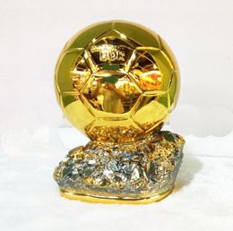 Trofeo Ballon D039OR de 24cm para premios de jugador de resina, trofeo de balón de fútbol dorado, trofeo Mr Football 24CM BALLON DOR MVP7751079