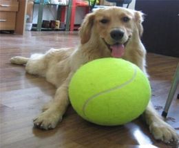 Pelota de tenis para perros de 24cm de diámetro, gigante para juguete masticable para mascotas, pelota de tenis inflable para exteriores, juguete para mascotas Mega Jumbo, pelota de tren c4308710269