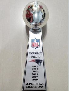 24CM Lombardi Trophy Super Bowl Champions Team Souvenir All Team 10inch Hars Trophy Fan Gift 1966 tot 2024 Jaar Championship Gift Groothandel