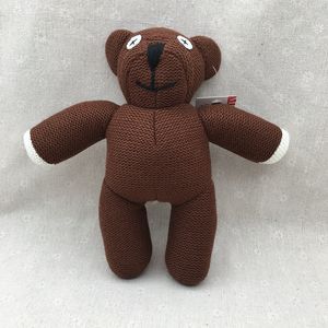 9 pulgadas Mr Bean Crochet oso de peluche Animal peluche juguete marrón figura muñeca lindo pequeño oso de peluche suave niñas juguete niños regalo