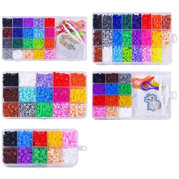 24Colors 5 mm Colorful Hama Fuse Perles Plats pour les jouets