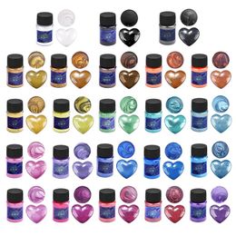 24Colors Epoxy Resin Dye Mica Poeder Poeder Poedmenten Set Resin Mica Pearlescent Resin Pearl Natural Micas Colorants Resin