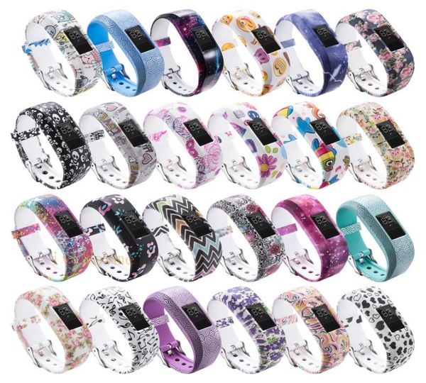 24 couleurs support de sangle de bracelet de poignet souple de remplacement pour Garmin VivoFit JRpour Garmin VivoFit JR 2 JR2 Junior Activity Track9670861