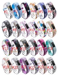 24Colors Band de bracelet de remplacement pour Garmin Vivofit Jr Jr2 Watch Pattern Silicon Sold Clasp pour Garmin Vivofit Jr Watches Watch BA3635056