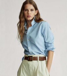 24ess Blouses pour femmes Mode couleur pastel Chemises de créateurs à manches longues et à revers Chemise polyvalente décontractée Taille de rétraction design streetwear Vêtements quotidiens magnifiques