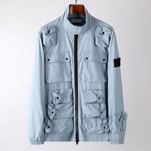 24FW marque haute qualité designers hommes pierres vestes loisirs badge classique avec plusieurs poches veste en jean île