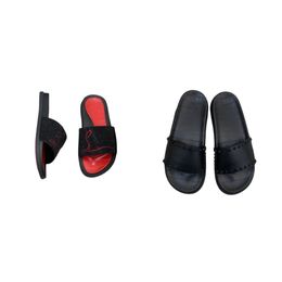 24FW Y2K Rouge Bottoms Men's Slippers Classic Classic Slides Designer Sandals Femmes Red Sole Flip Flop
