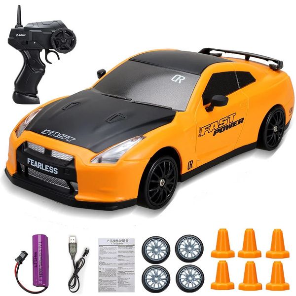 24g 4WD RC Drift Car Highpeed Charge Dynamic Racing Children Boy Remote Control Modèle Toy Gift For 240417