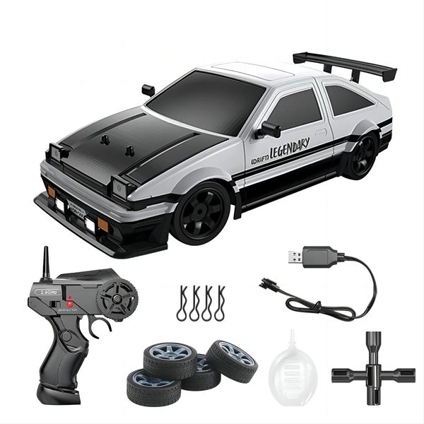 24g Drift RC Car 4wd High Speed ​​RC Toy Remote Control Control Model Vehicle with Light Spray for Child 240411