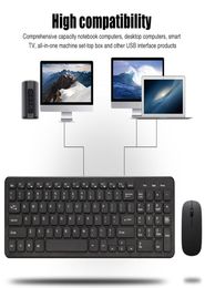 24g Office Ultra Silent Wireless Keyboard Mouse Set Sivert Slim Keyboard Mouse Combo Multimedia For Notebook ordinateur portable Desktop PC3629306